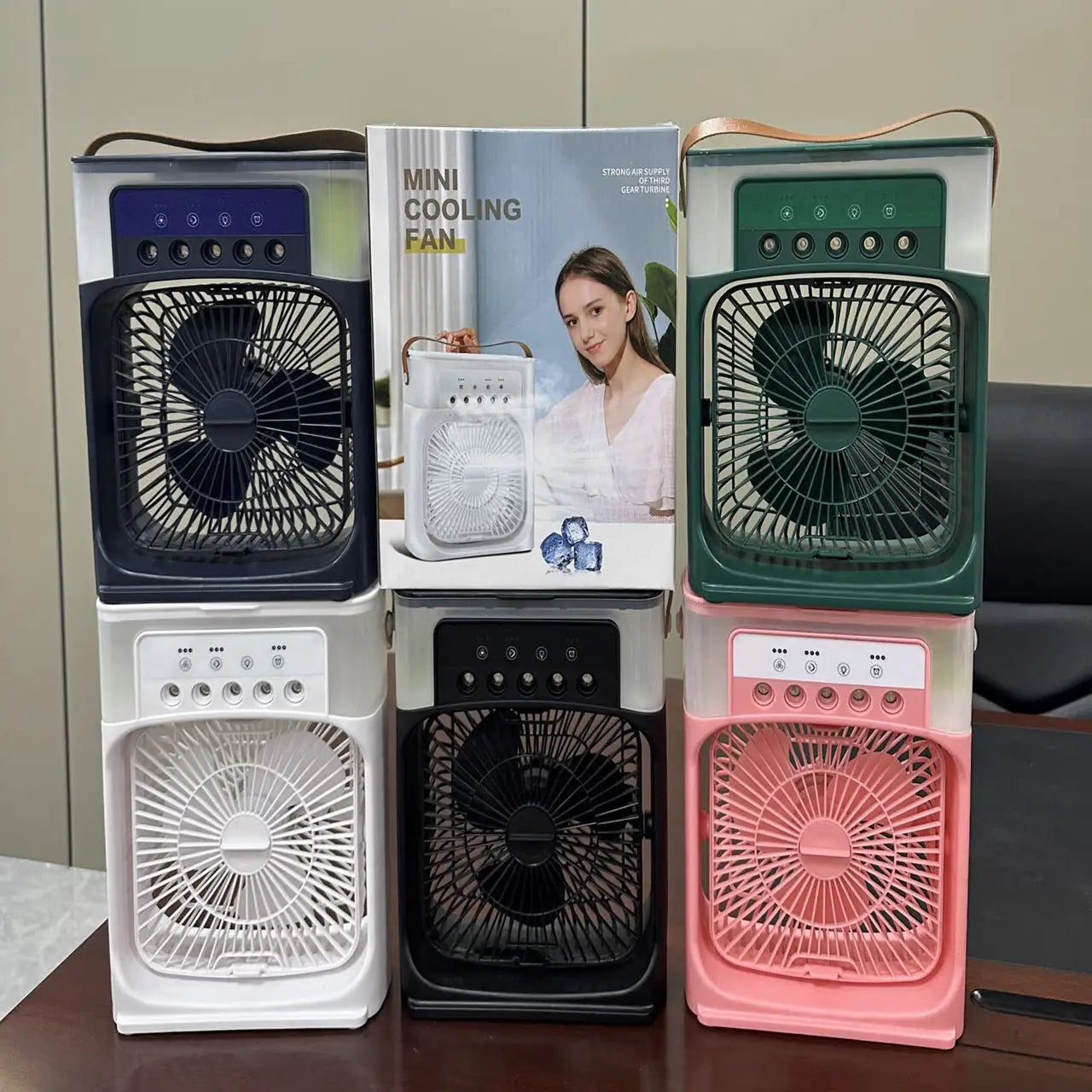 Portable 3-in-1 Air Cooler Fan – Mini AC for Room, Office & Car | Fast Cooling + Humidifier | Ships from USA 🇺🇸 | TikTok & Amazon Hot Seller!